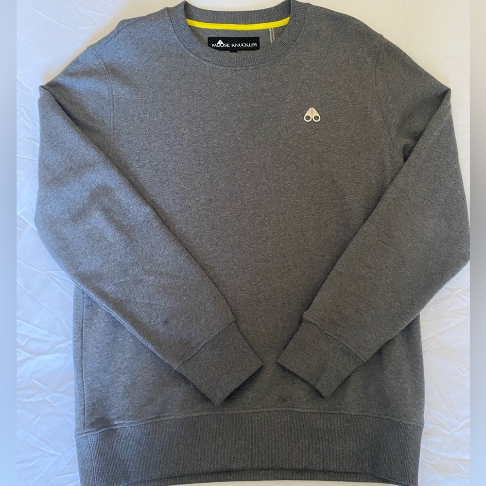 Grey Mooseknuckles Sweatshirt